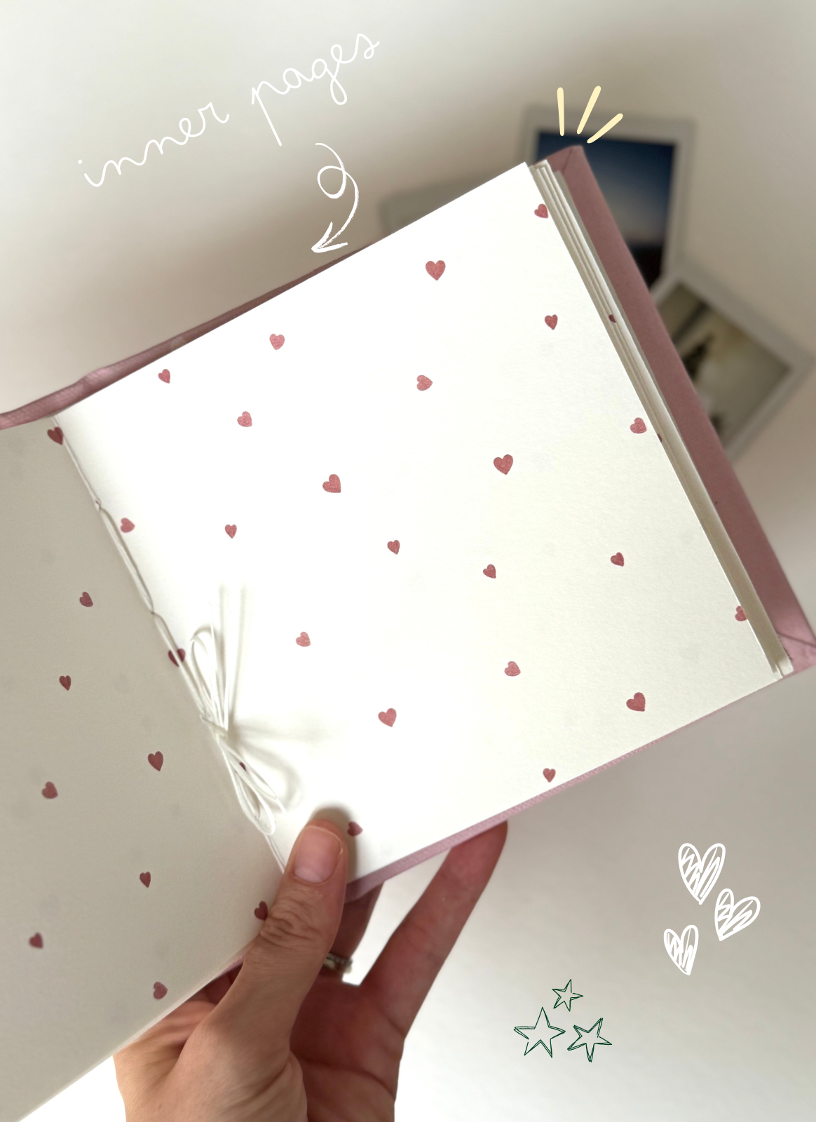 Baby Pink Heart Mini Photo Album