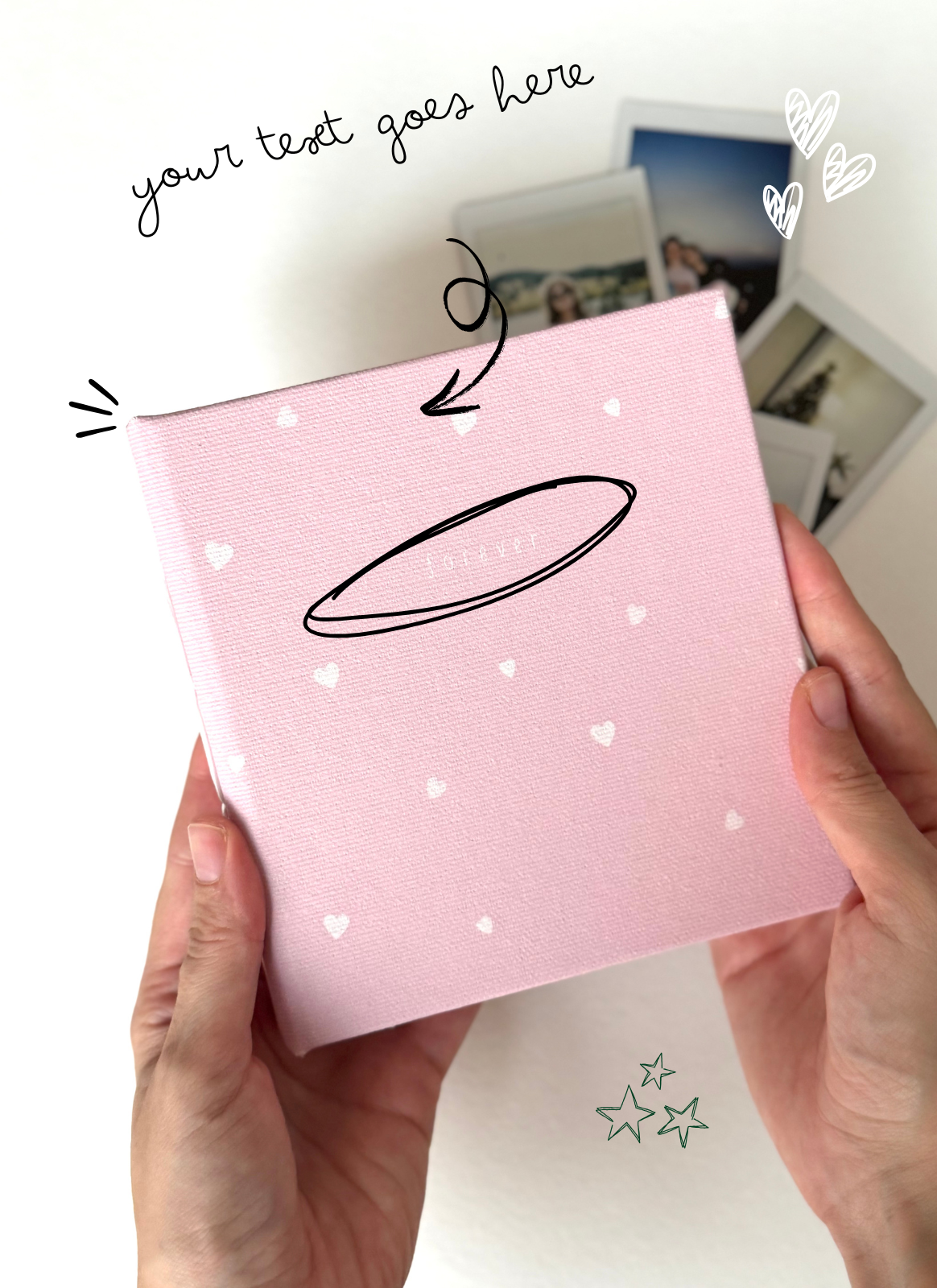 Baby Pink Heart Mini Photo Album