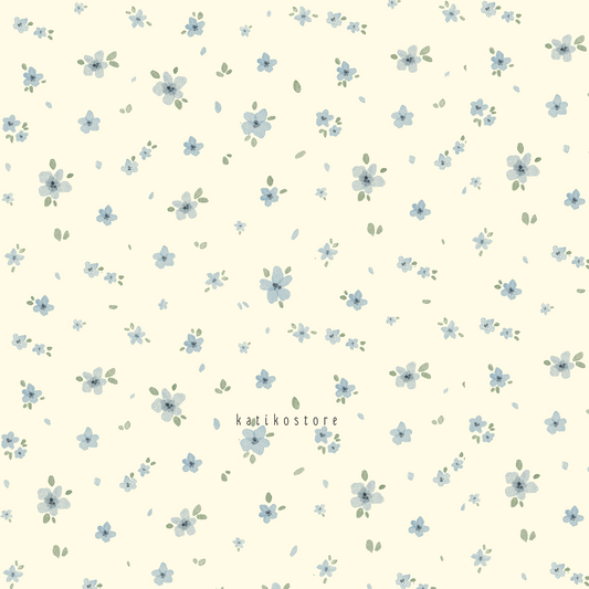 Personalized Blue Flowers Handmade Photo Album