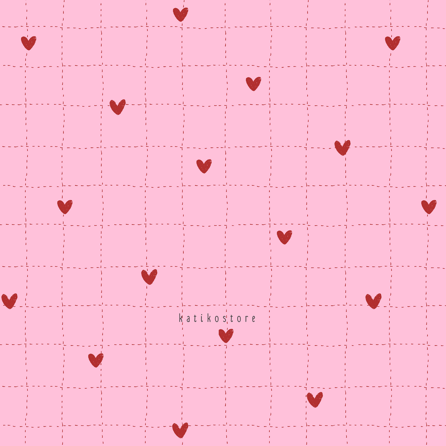 Personalized Red Pink Heart Pattern Handmade Photo Album