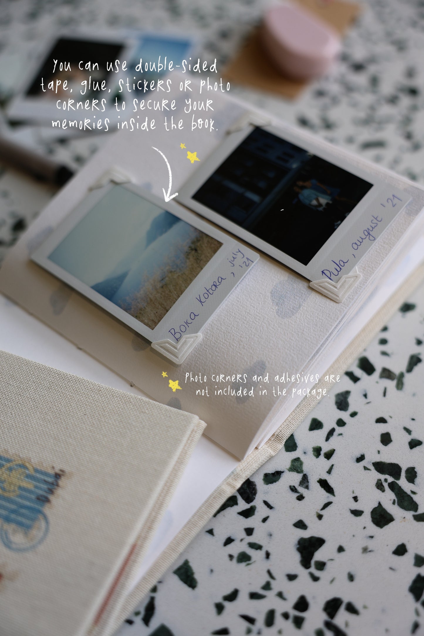 Personalized Baby Pink Heart Pattern Handmade Photo Album